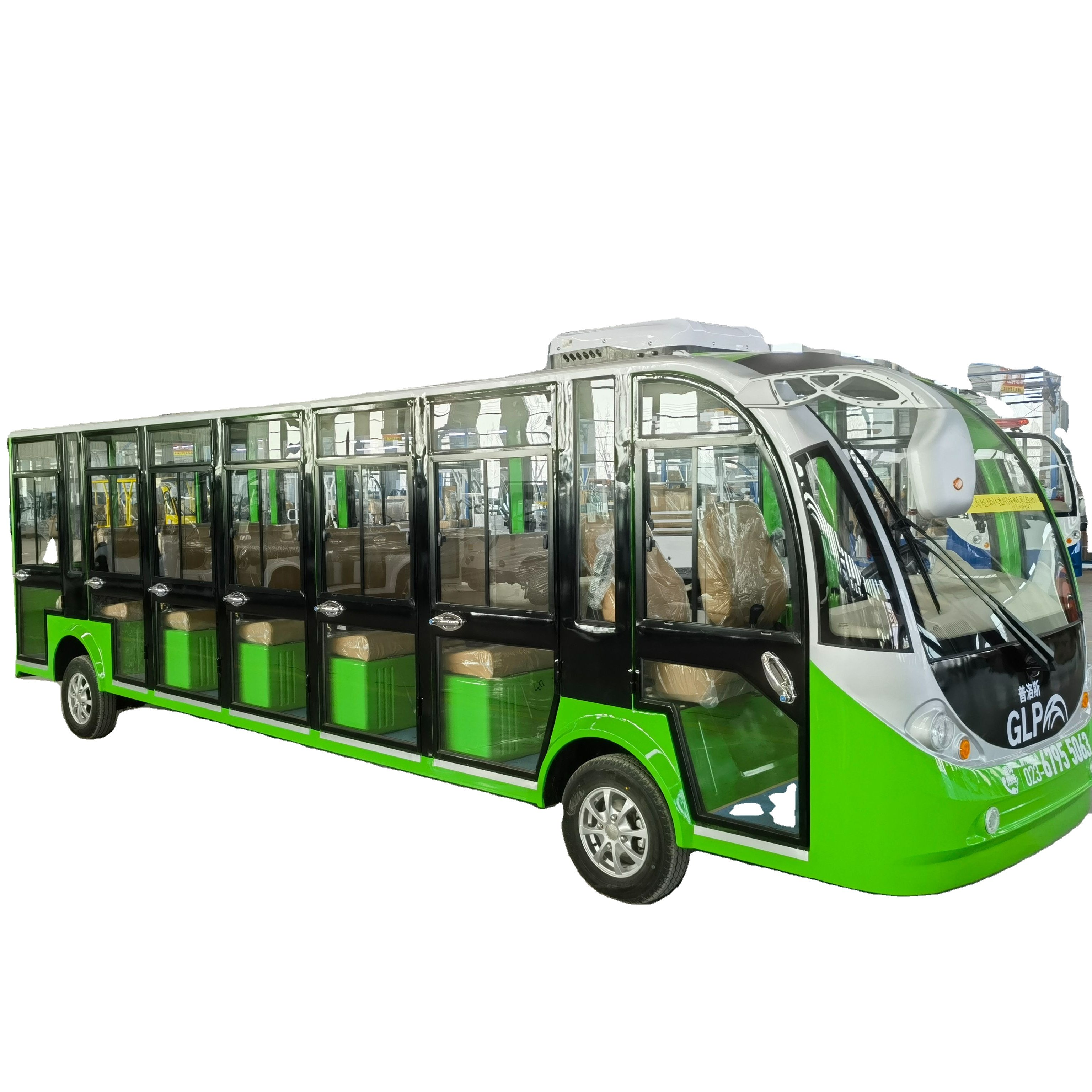 Factory Outlet Luxury Electric Sightseeing Shuttle Bus 14-20 Seat CE Certified Low Price